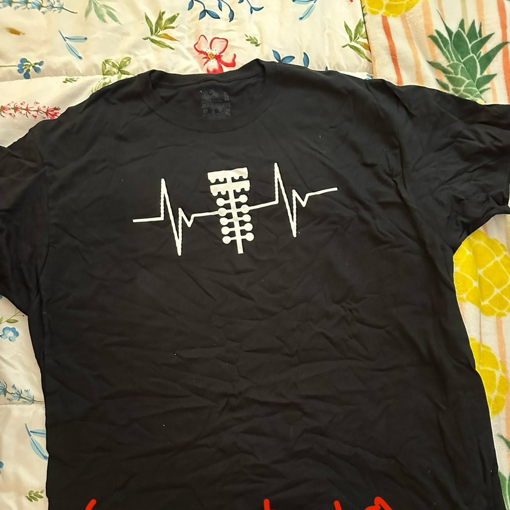 Fruit of the loom size xl black dragstrip tree heartbeat